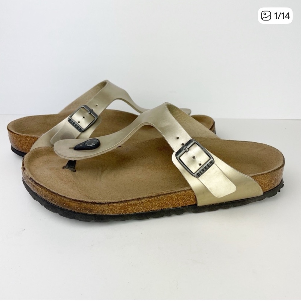 Birkenstock Gizeh Metallic Gold Sandals